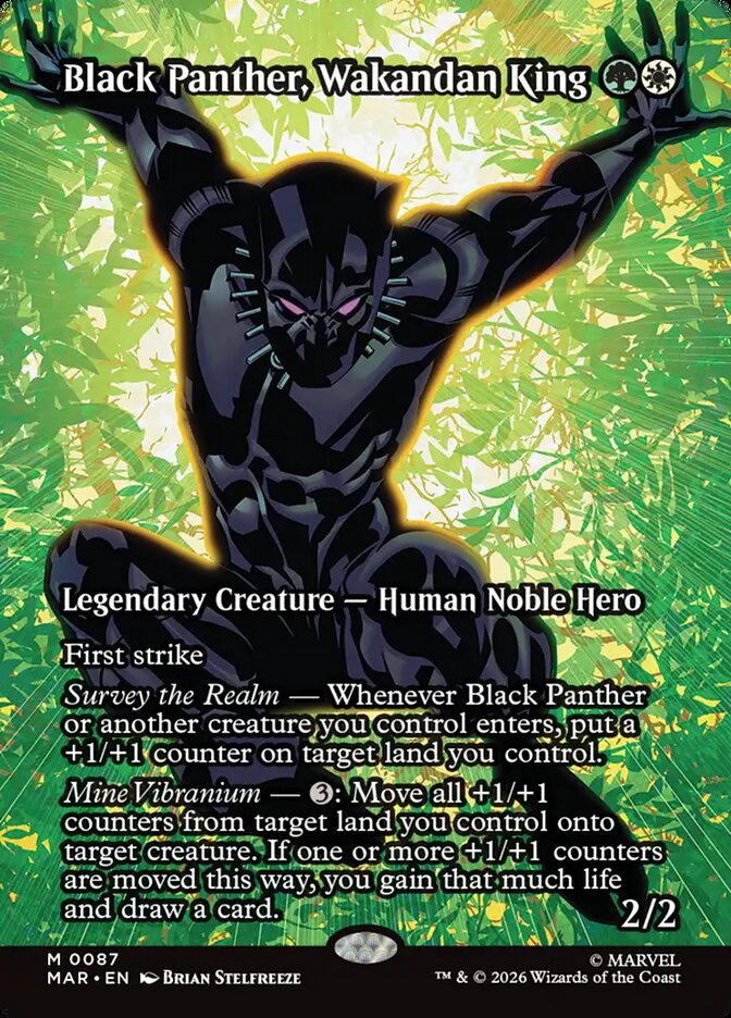 Black Panther, Wakandan King, Marvel Universe Card Art