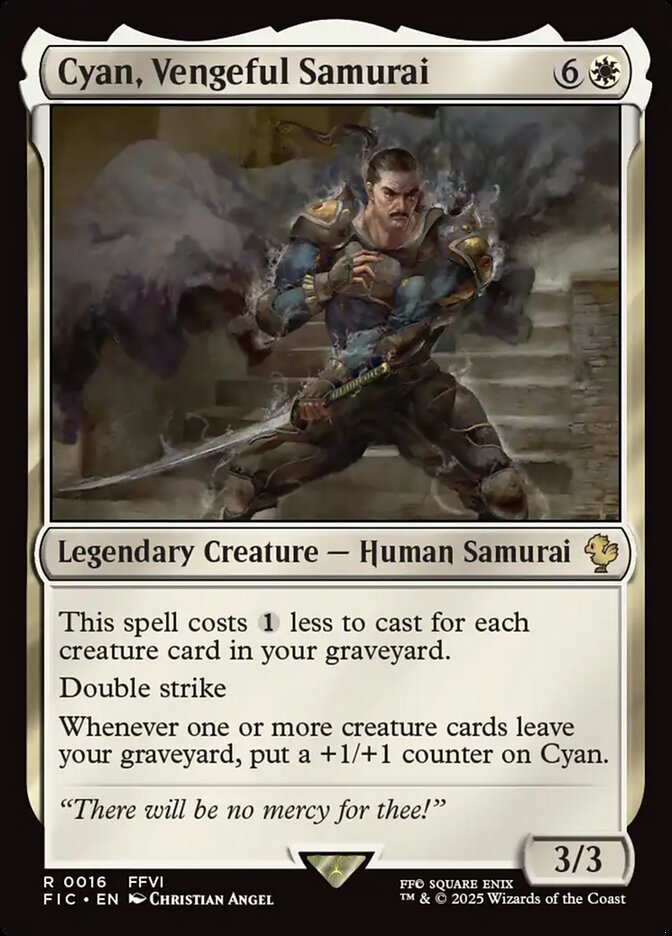 Cyan, Vengeful Samurai, Final fantasy commander Card Art
