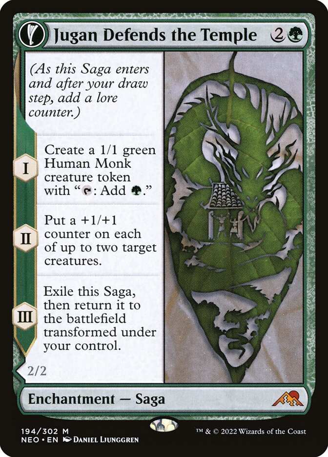 Jugan Defends the Temple // Remnant of the Rising Star, Kamigawa: neon dynasty Card Art