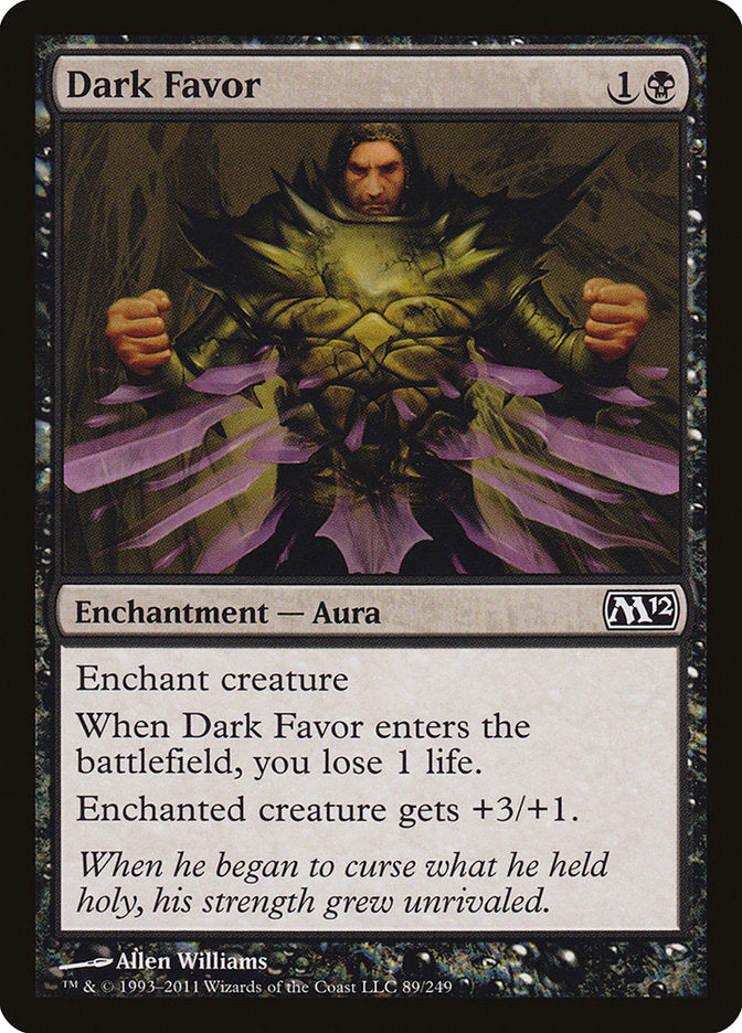 Dark Favor, Magic 2012 Card Art