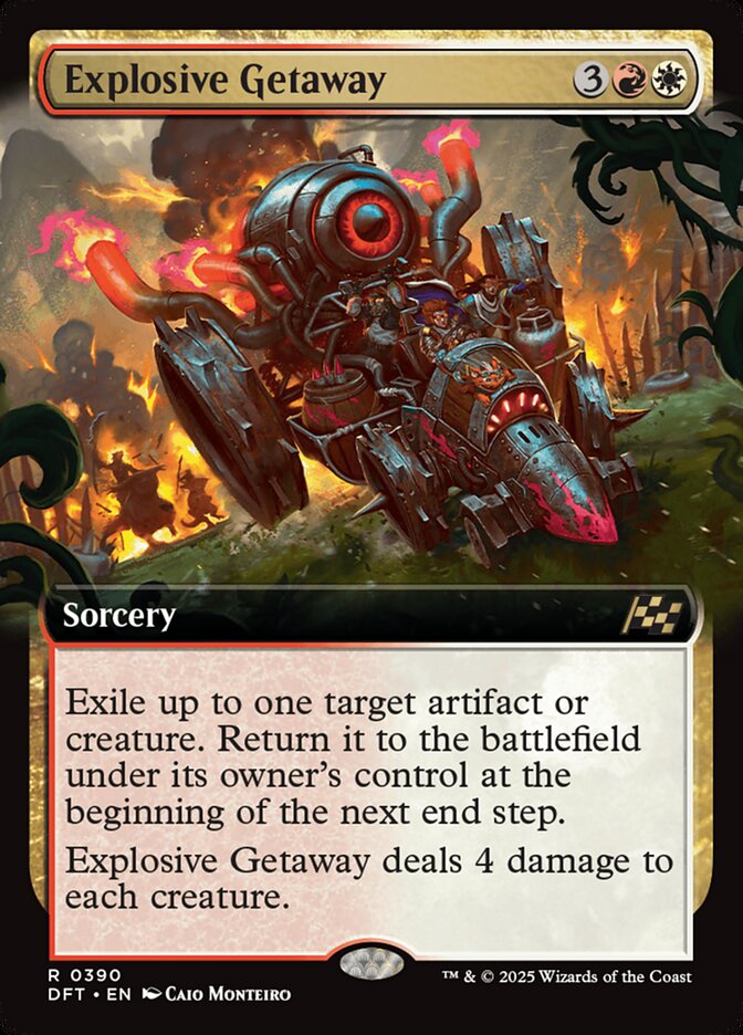 Explosive Getaway, Aetherdrift Card Art