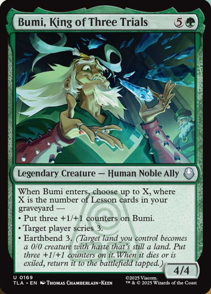 Bumi, King of Three Trials, Avatar: The Last Airbender Card Art