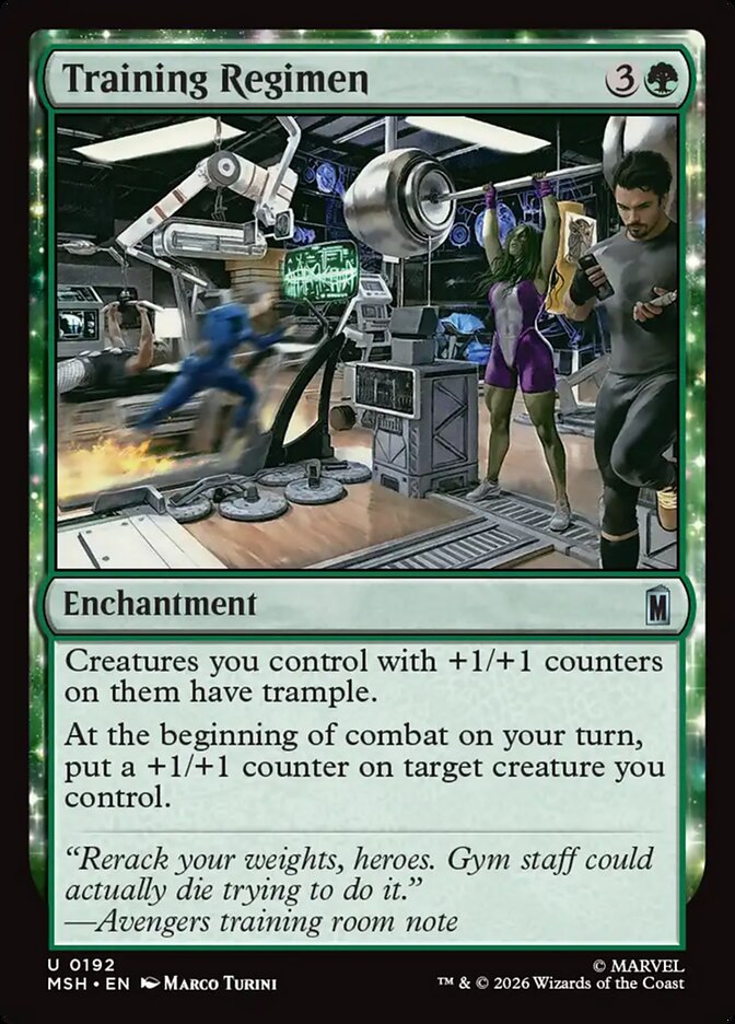 Training Regimen, Marvel Super Heroes Card Art