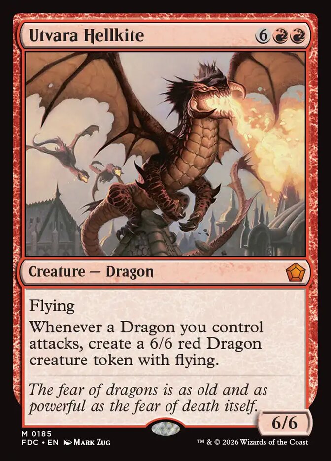Utvara Hellkite, Foundations Commander Card Art