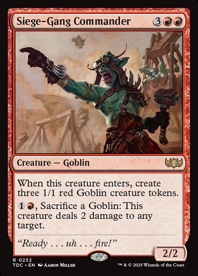 Siege-Gang Commander, Tarkir: Dragonstorm Commander Card Art