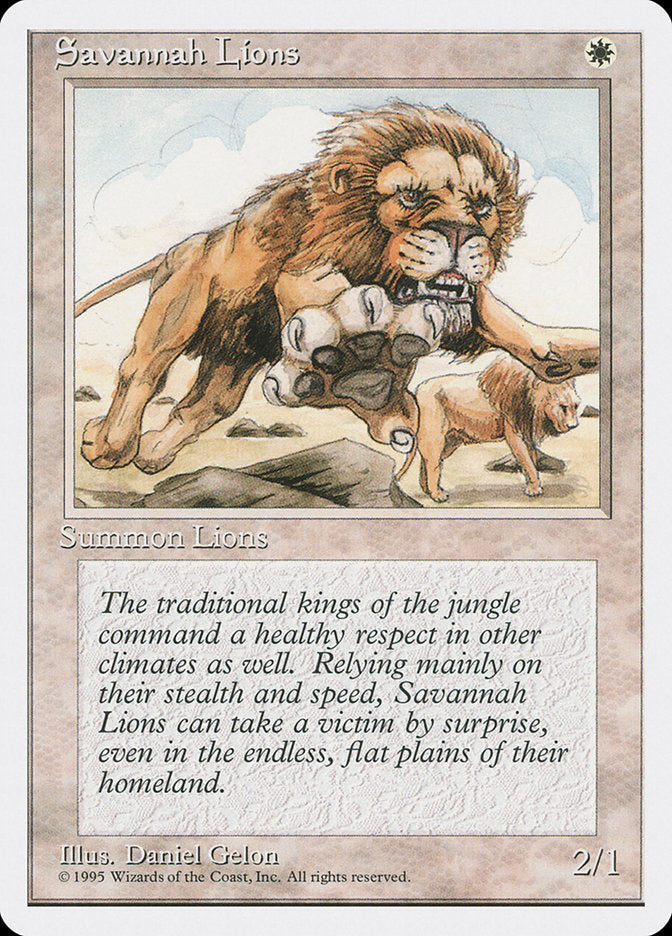 Savannah Lions, Fourth edition Card Art