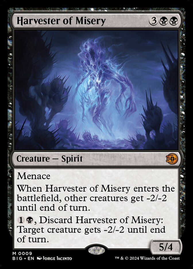 Harvester of Misery, The Big Score Card Art