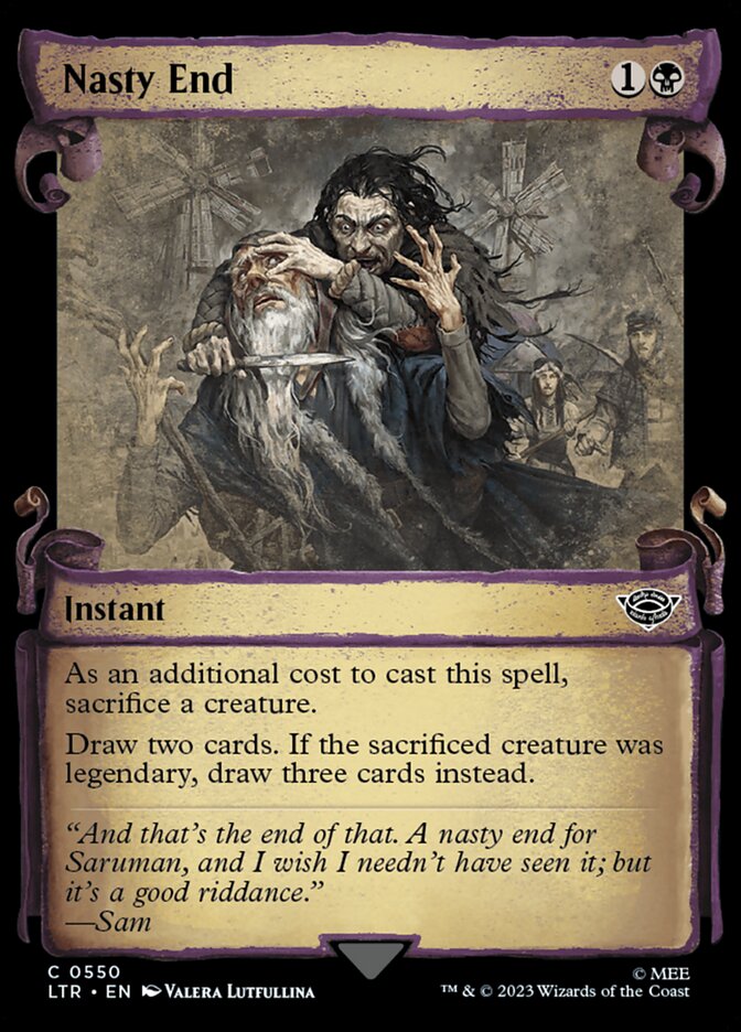 Nasty End, The lord of the rings: tales of middle-earth Card Art