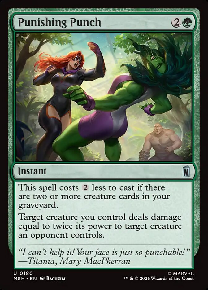 Punishing Punch, Marvel Super Heroes Card Art