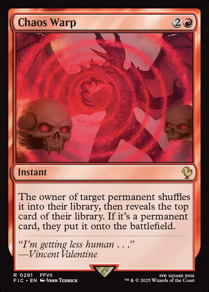 Chaos Warp, Final fantasy commander Card Art
