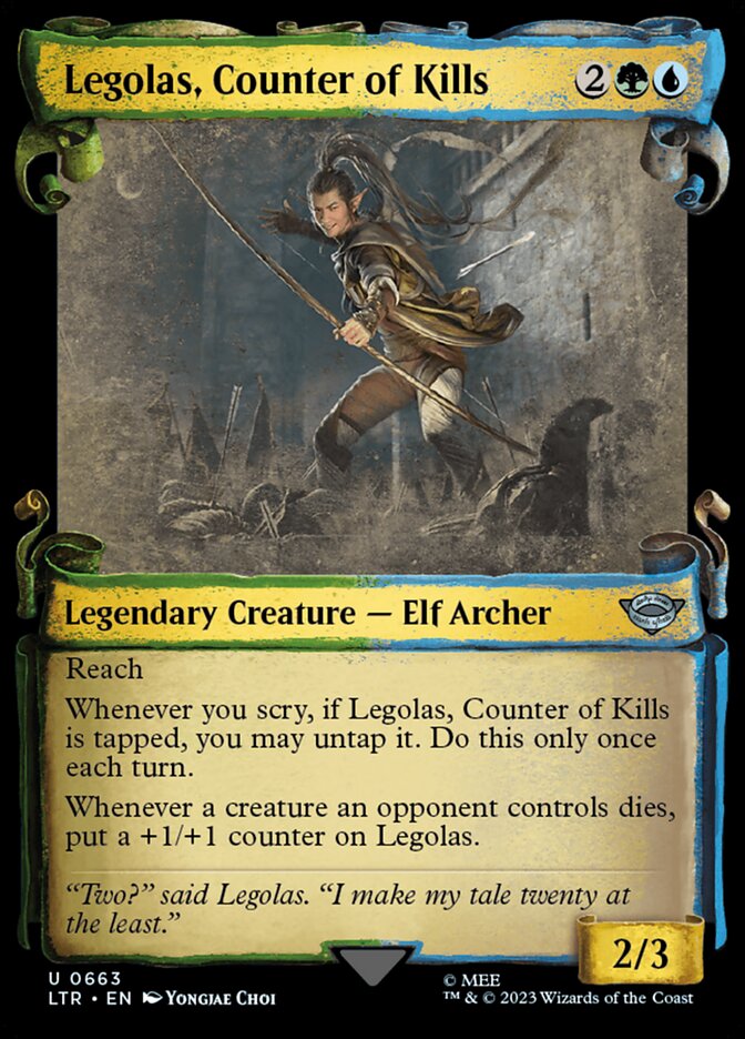 Legolas, Counter of Kills, The lord of the rings: tales of middle-earth Card Art