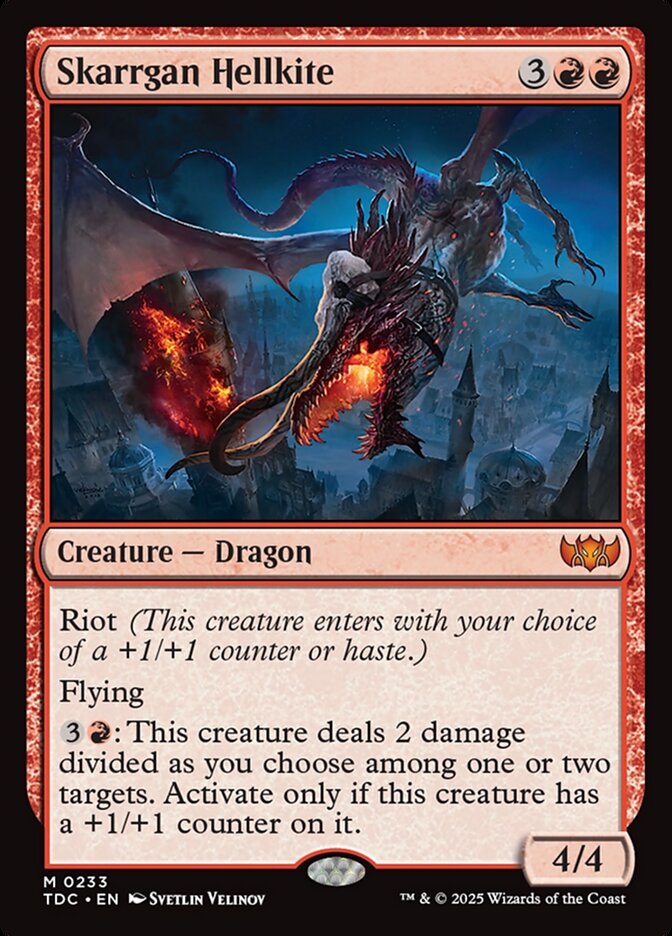 Skarrgan Hellkite, Tarkir: dragonstorm commander Card Art