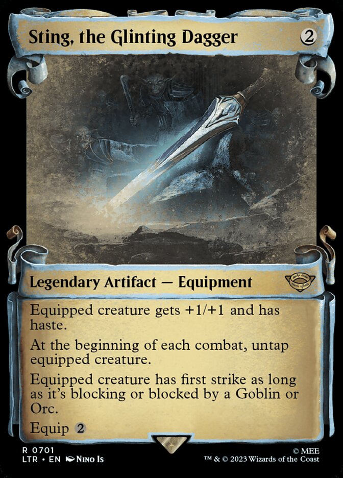 Sting, the Glinting Dagger, The Lord Of The Rings: Tales Of Middle-Earth Card Art