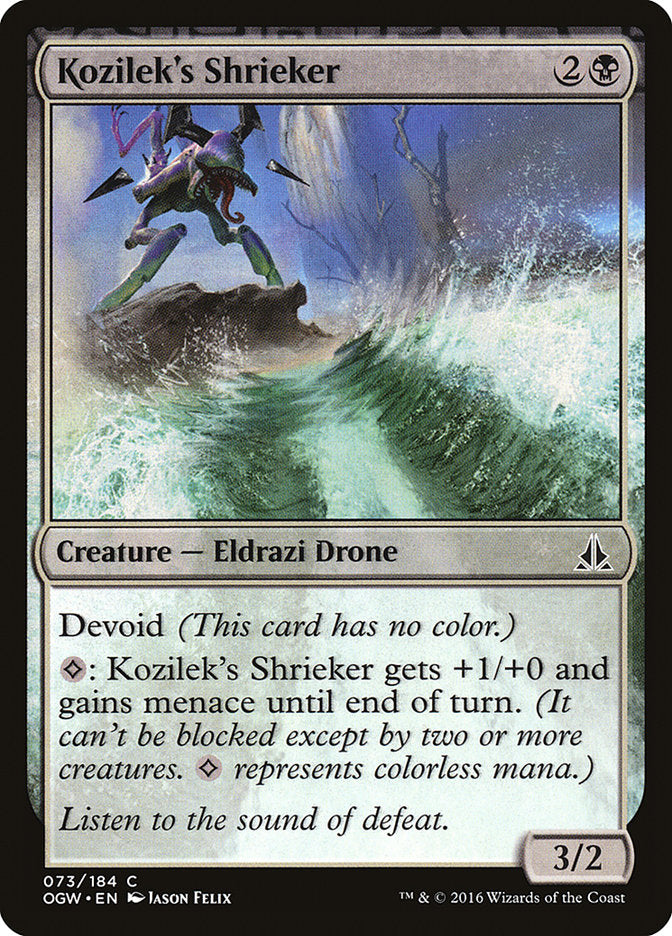 Kozilek's Shrieker, Oath of the gatewatch Card Art
