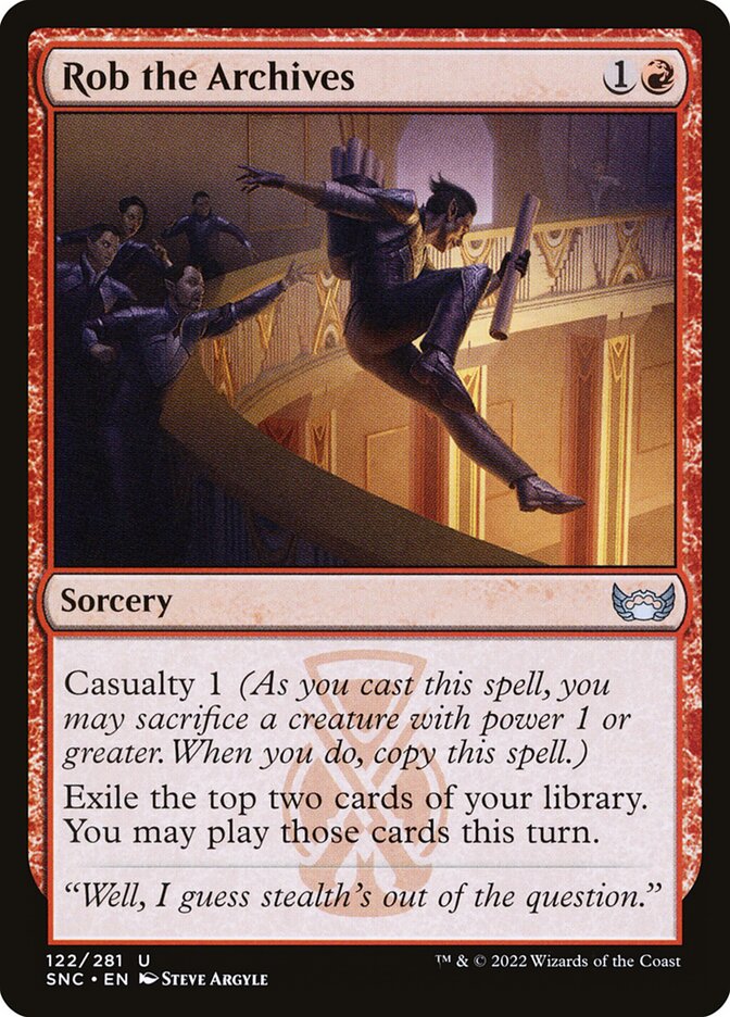 Rob the Archives, Streets Of New Capenna Card Art