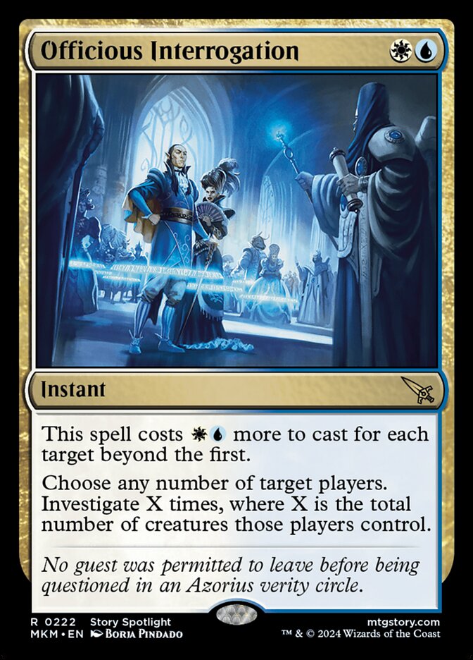 Officious Interrogation, Murders At Karlov Manor Card Art