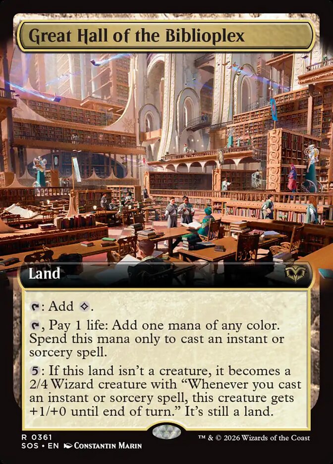 Great Hall of the Biblioplex, Secrets Of Strixhaven Card Art