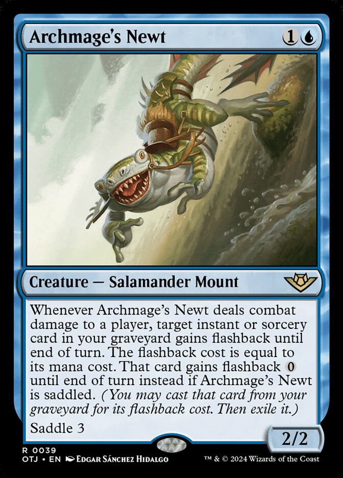 Archmage's Newt, Outlaws of thunder junction Card Art