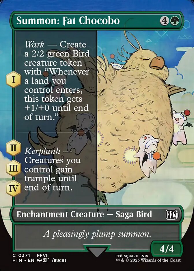 Summon: Fat Chocobo, Final fantasy Card Art