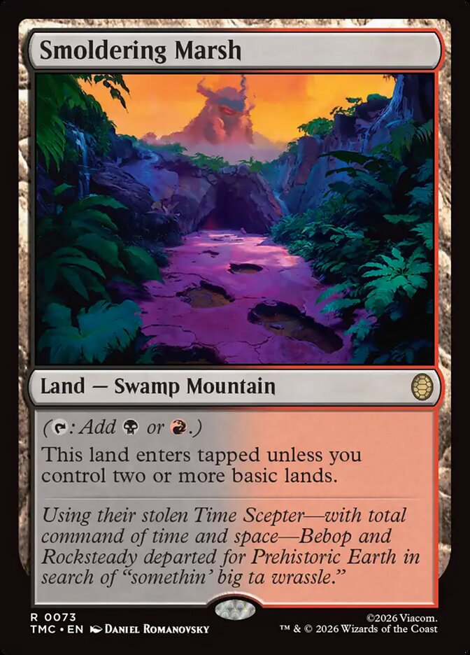 Smoldering Marsh, Teenage Mutant Ninja Turtles Eternal Card Art