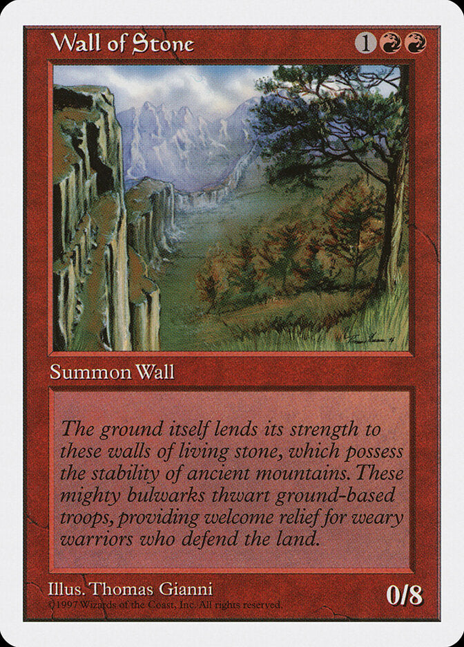 Wall of Stone, Fifth Edition Card Art