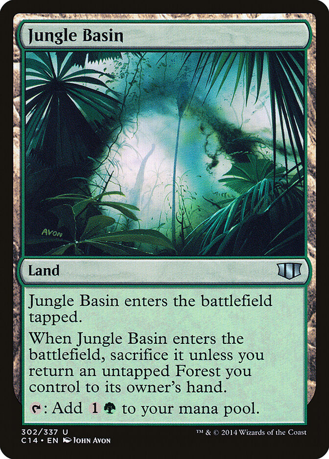 Jungle Basin, Commander 2014 Card Art