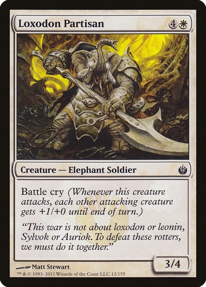 Loxodon Partisan, Mirrodin besieged Card Art