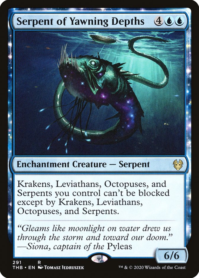 Serpent of Yawning Depths, Theros beyond death Card Art