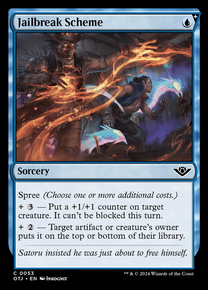 Jailbreak Scheme, Outlaws of thunder junction Card Art