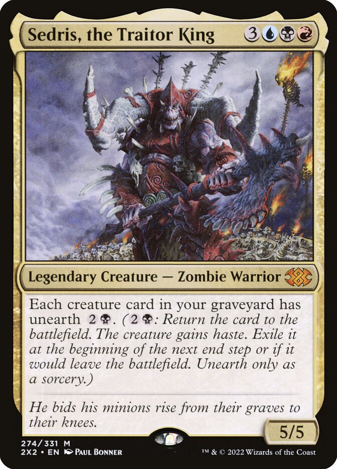 Sedris, the Traitor King, Double masters 2022 Card Art