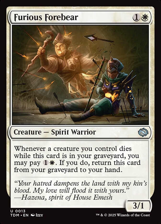 Furious Forebear, Tarkir: dragonstorm Card Art