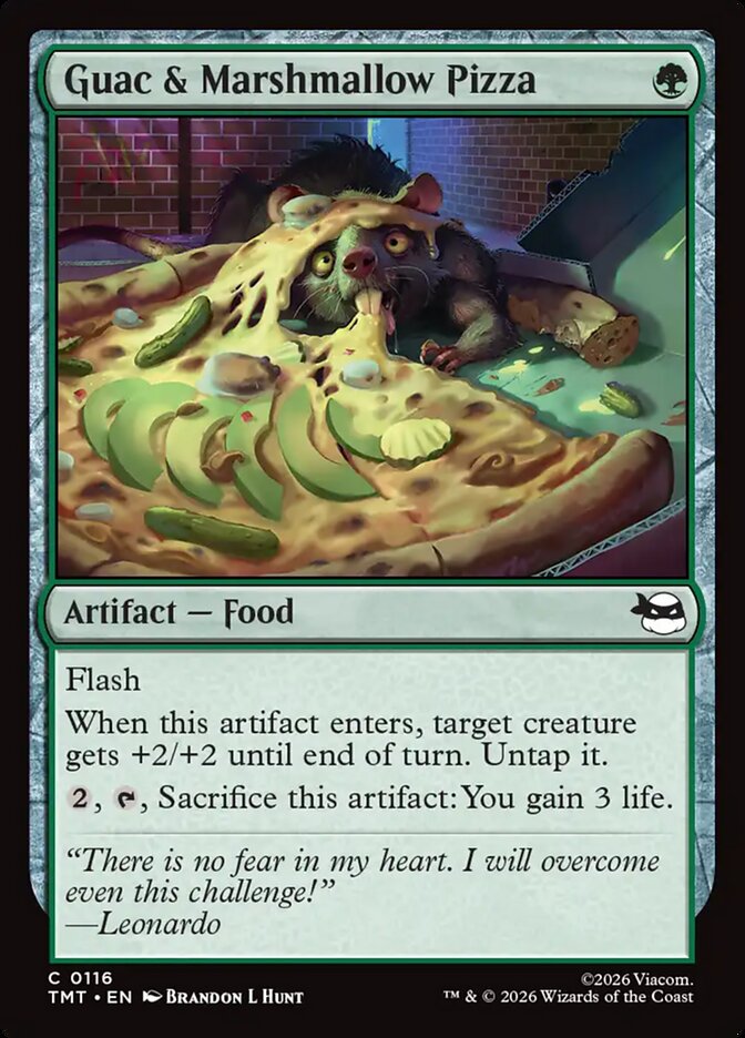 Guac & Marshmallow Pizza, Teenage Mutant Ninja Turtles Card Art