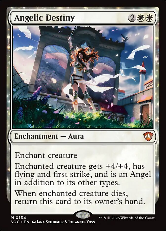 Angelic Destiny, Secrets Of Strixhaven Commander Card Art