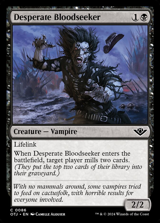Desperate Bloodseeker, Outlaws of thunder junction Card Art