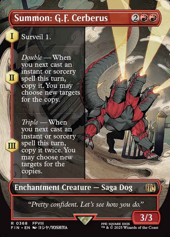 Summon: G.F. Cerberus, Final fantasy Card Art