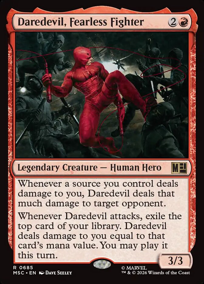 Daredevil, Fearless Fighter, Marvel Super Heroes Commander Card Art