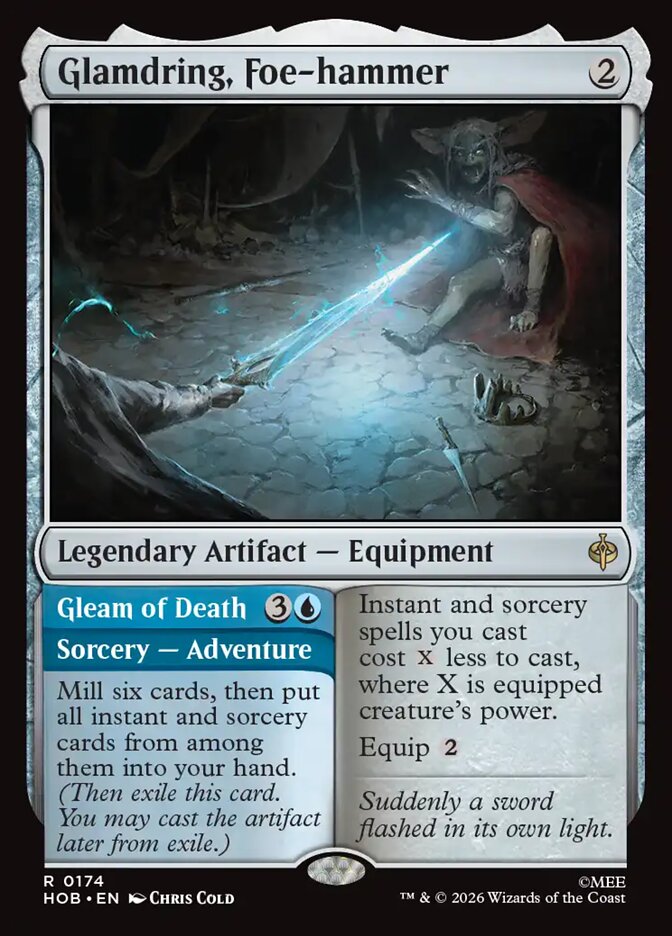 Glamdring, Foe-hammer // Gleam of Death, The Hobbit Card Art