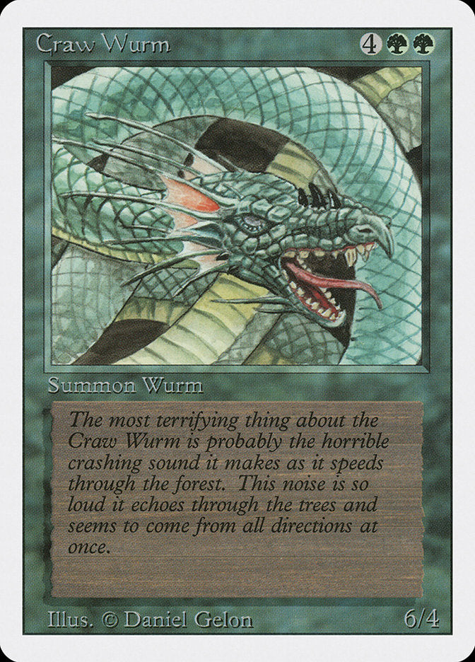 Craw Wurm, Revised edition Card Art