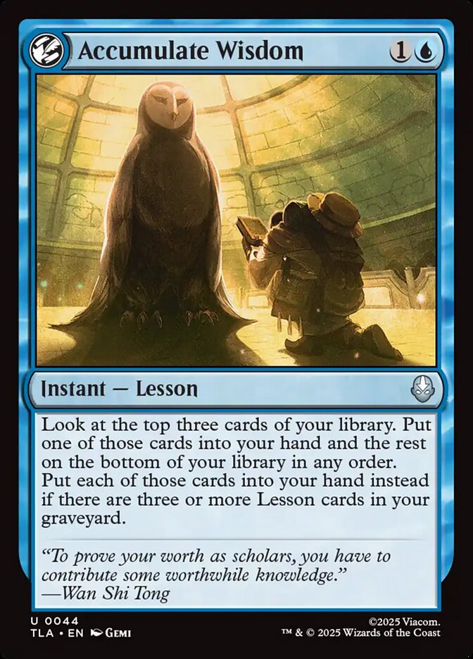 Accumulate Wisdom, Avatar: The Last Airbender Card Art
