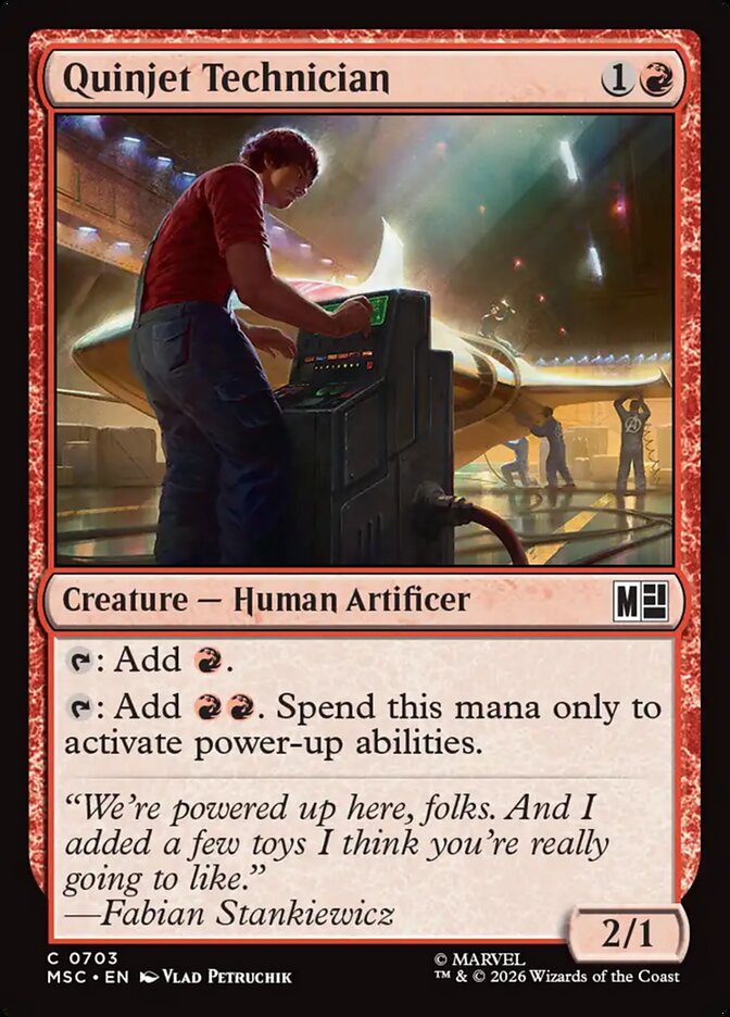 Quinjet Technician, Marvel Super Heroes Commander Card Art