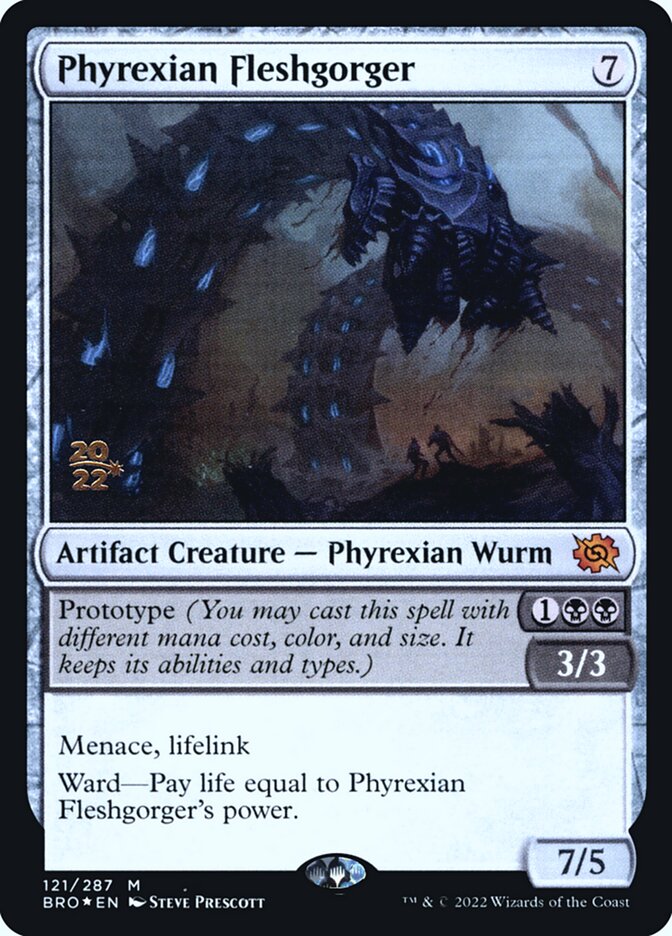 Phyrexian Fleshgorger, The brothers' war promos Card Art