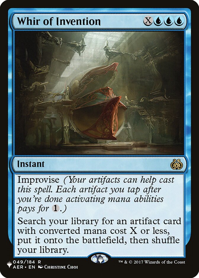 Whir of Invention, The List Card Art