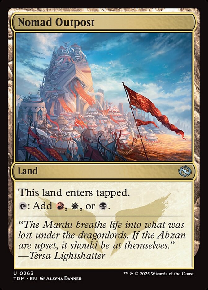 Nomad Outpost, Tarkir: dragonstorm Card Art