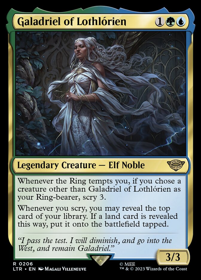 Galadriel of Lothlórien, The Lord Of The Rings: Tales Of Middle-Earth Card Art