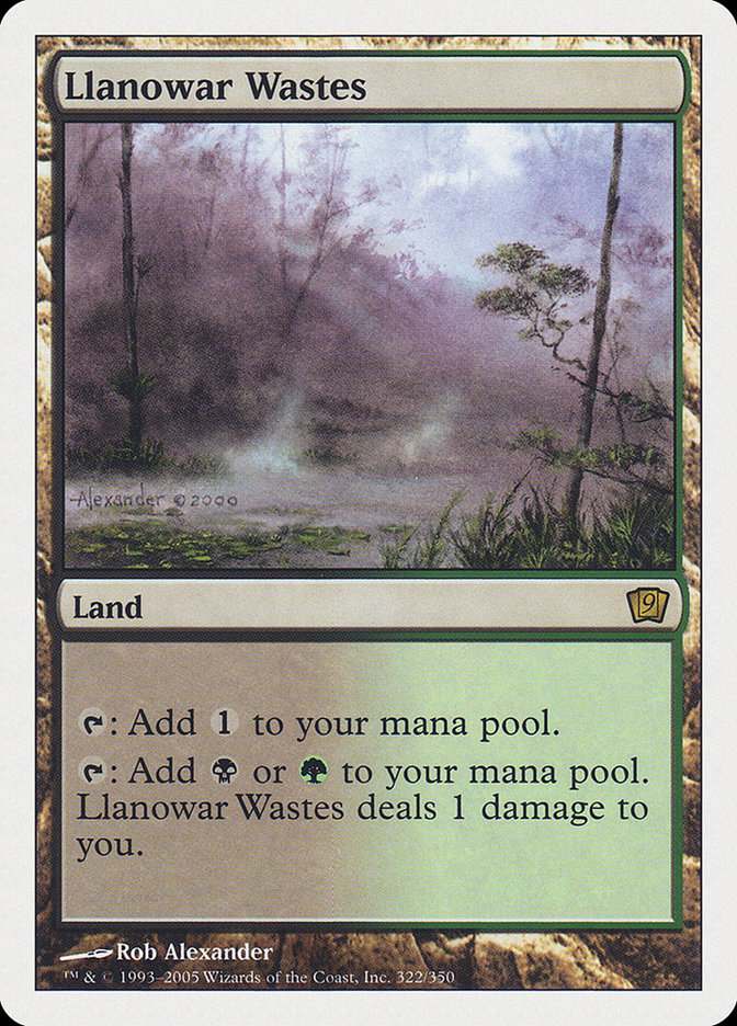 Llanowar Wastes, Ninth Edition Card Art