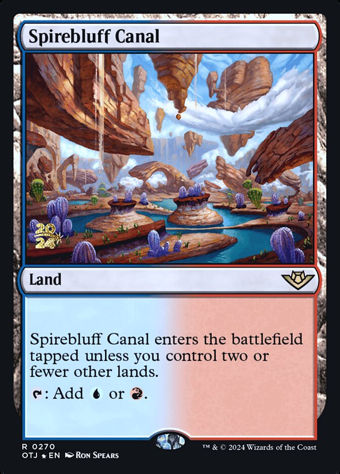 Spirebluff Canal, Outlaws of thunder junction promos Card Art