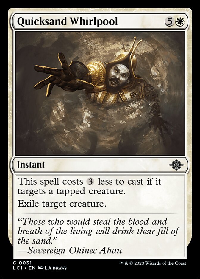 Quicksand Whirlpool, The lost caverns of ixalan Card Art