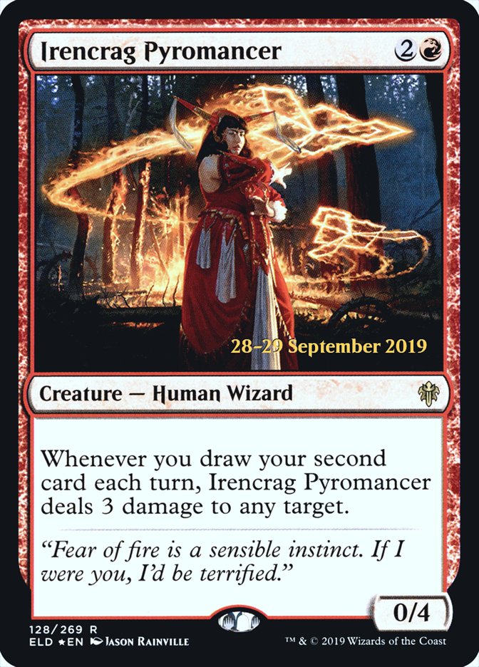 Irencrag Pyromancer, Throne of eldraine promos Card Art