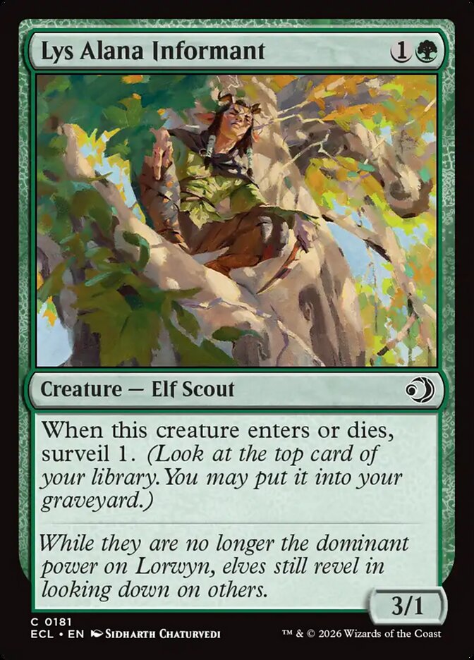 Lys Alana Informant, Lorwyn Eclipsed Card Art