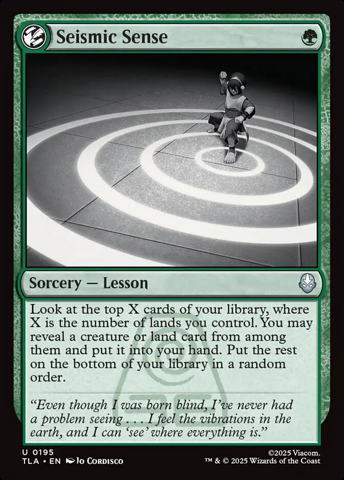 Seismic Sense, Avatar: The Last Airbender Card Art